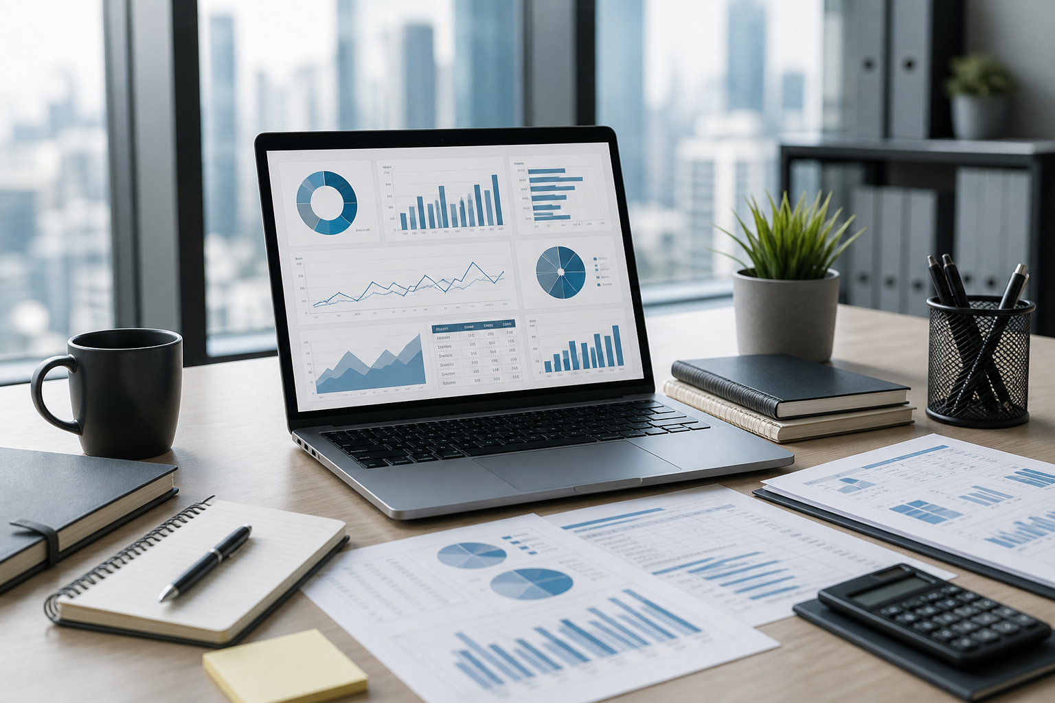 Business analytics dashboard and consulting workspace