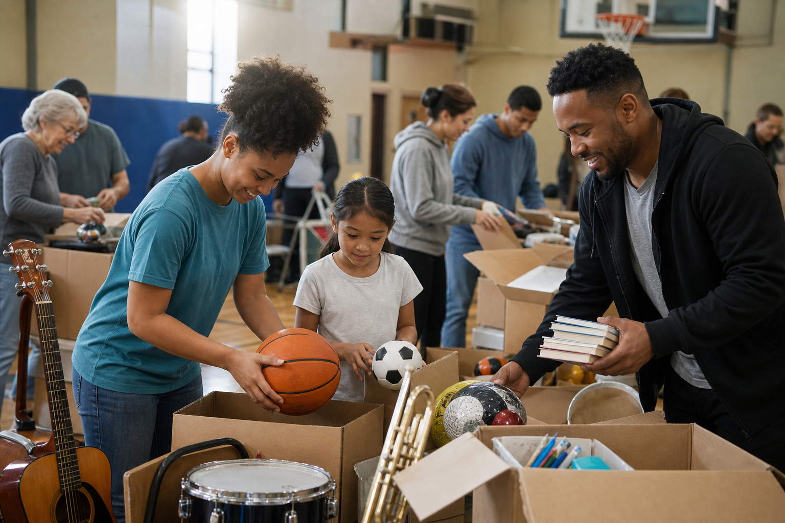 School equipment and community fundraising supplies